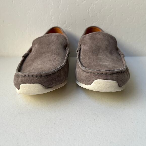 Olukai Ka\'a Suede Loafers Men\'s 9 Gray Drop-In Heel Minimalist Old Money NEW main image 4